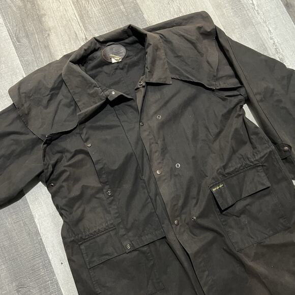 Vintage Bushtrader Waxed Canvas Cotton Duster Riding Men's Outdoor Jacket 3XL - Picture 4 of 6